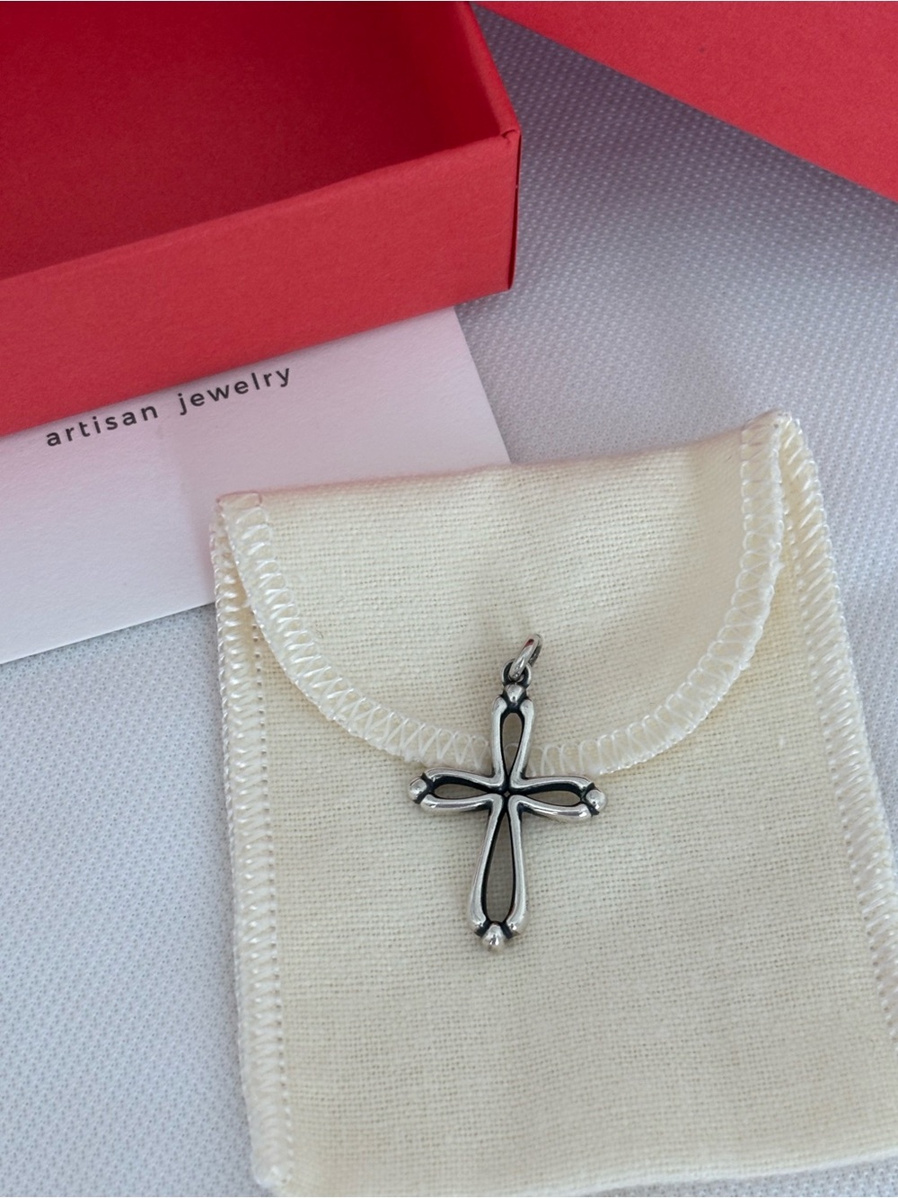 Retired James Avery | Open Cross With
Buds